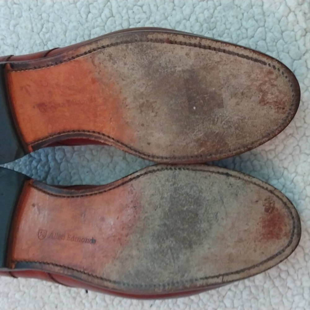 Allen Edmonds Bradley Leather Norwegian Split Toe Derby Shoes (Made in USA) 9.5D - Picture 11 of 15